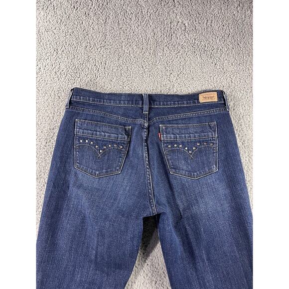 Levis Jeans Women 14 L Embellished Bootcut Blue Denim Pants - Picture 7 of 10